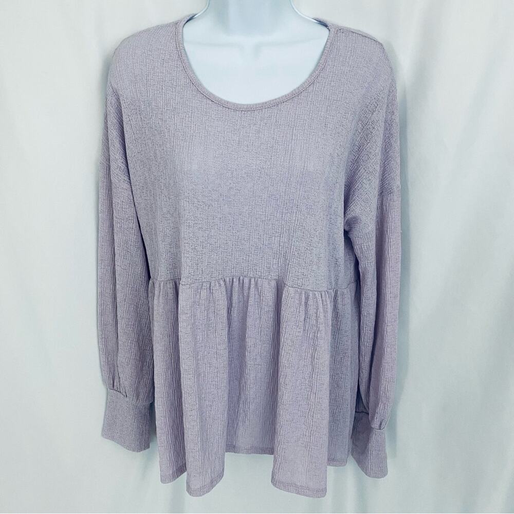 White Birch Lavender Tunic Top Size Medium